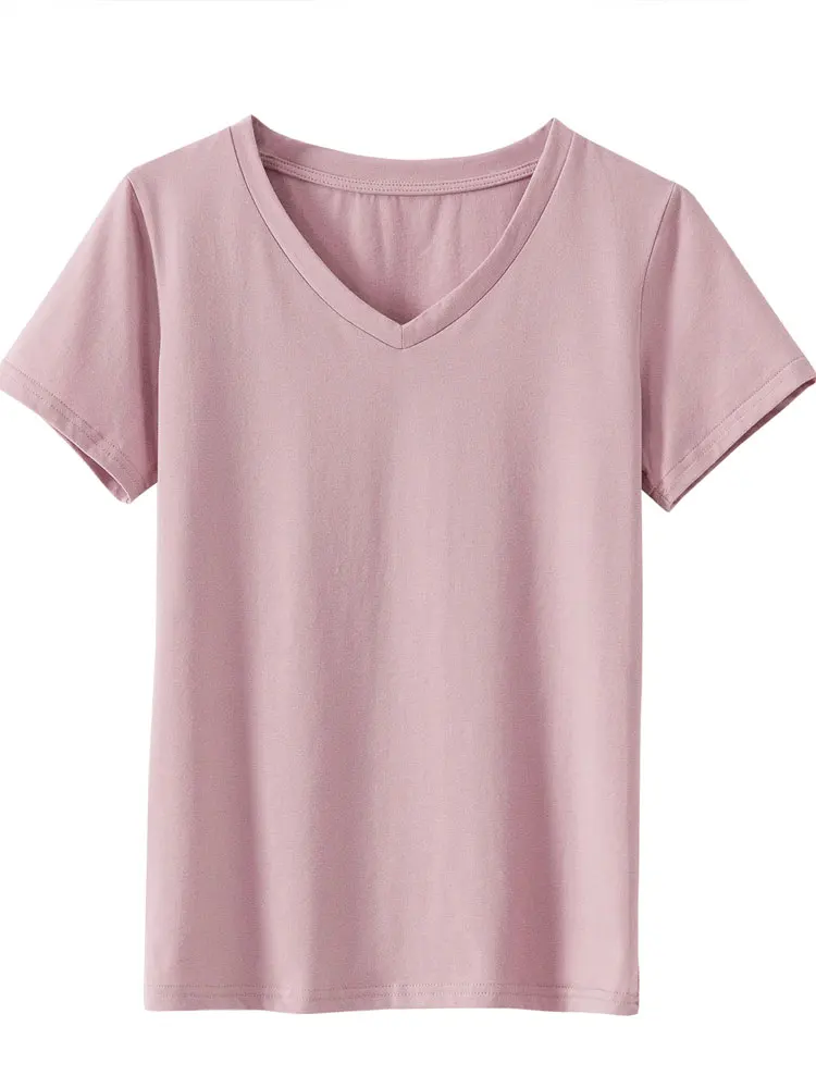 Gkfnmt 4XL 5XL плюс размера на върховете тениска лятна мода тениска жената на Майк ежедневни памук с къс ръкав в розов тениска Femme XXXXL