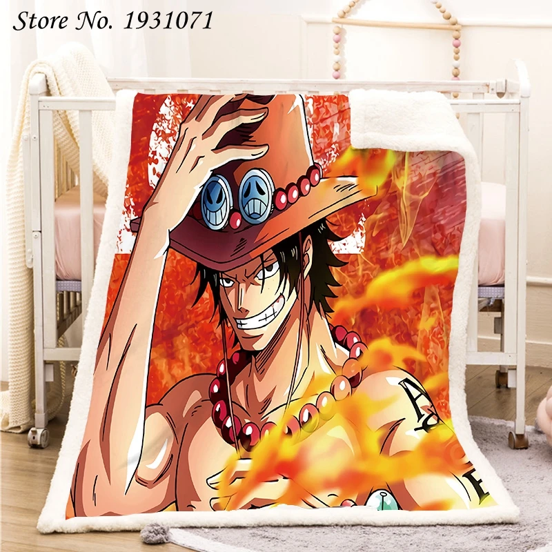 Популярното аниме One Piece 3D печат Флисовое одеало за легло гъст одеяло мода завеси Шерпа хвърли едно одеяло пораснали деца 01