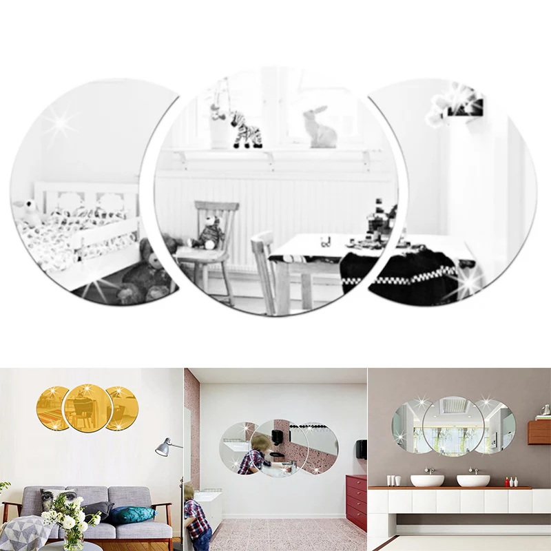 Стикер за стена 3D огледален ефект, фоново украса за дома дневна спалня MYDING