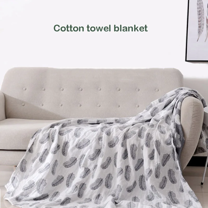 Памук, Муселин лято одеяло покривалото на дивана пътуване дишаща перо конец голям мек хвърли едно одеяло климатик одеяло