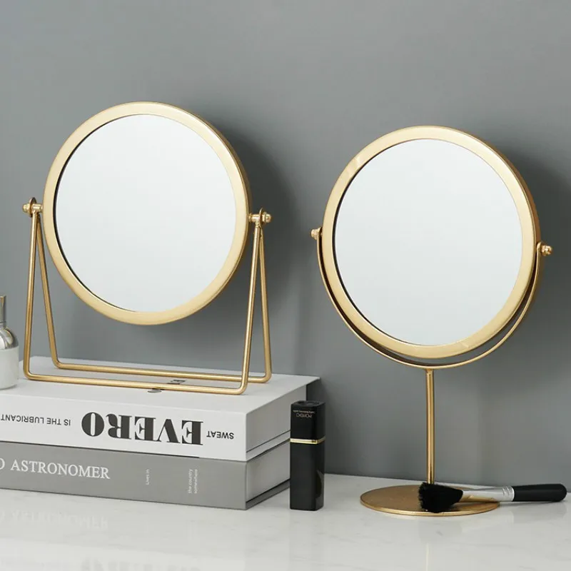 Декоративно метално огледало Lady Desktop Makeup Mirror Crafts Пространствен Home Decor Accessories WJ021710