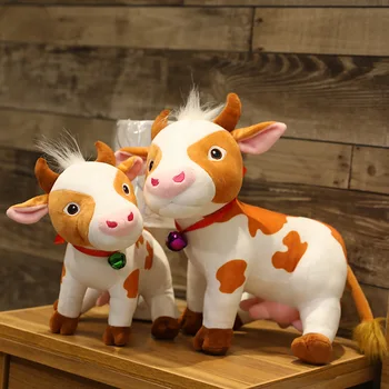 1pc28-35CM сладък говеда плюшени играчки kawaii моделиране на млечна крава плюшен кукла мека възглавница за деца Деца подаръци за Рожден Ден