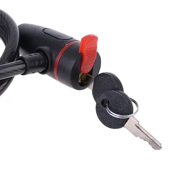 2 ключа здрава стоманена тел наем на велосипеди заключване за сигурност 100 см кабел сигурност Y51D