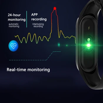 2020 гореща разпродажба на температурата на тялото, умни часовници M4pro фитнес тракер крачкомер сърдечния ритъм на монитора на кръвното налягане Bluetooth Smartbrac