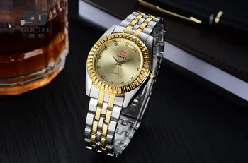 2020 нов GUOTE луксозна марка злато и сребро елегантни ежедневни кварцов часовник жените рокля от неръждаема стомана часовник Relogio Feminino Hot