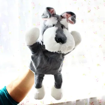 30 см шнауцер куче хъски самоеды акитас родител-дете на взаимодействие плюшени ръцете на кукла, детски деца плюшени играчки подарък безплатна доставка