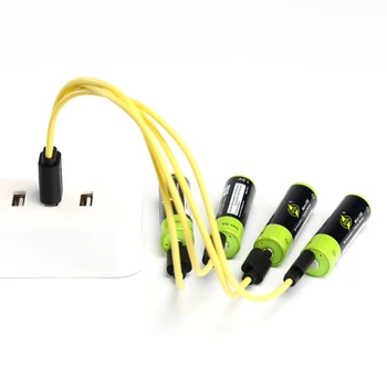 4 бр./лот ZNTER 1.5 V AA 1700mAh акумулаторна литиево-йонна батерия USB литиево-полимерна батерия бързо зареждане чрез кабел Micro USB