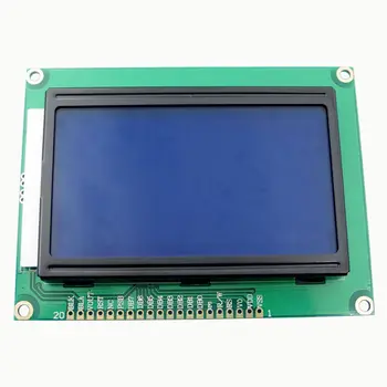 5шт LCD такса 12864 128X64 5V син екран дисплей ST7920 LCD модул LCD 12864
