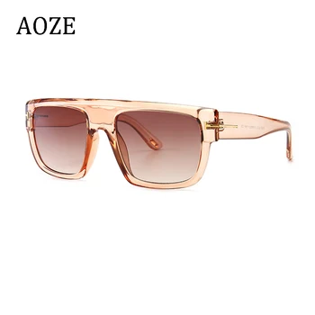 AOZE 2020 МОДА, СТИЛ квадратен щит мъжки слънчеви очила е реколта класически дизайн наклон марка слънчеви очила с UV400