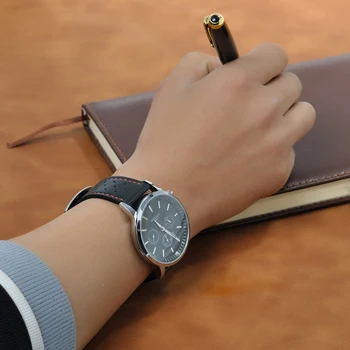 BEAFIRY Hole Дизайн каишка за часовник от естествена кожа, Quick Release Band лента Samsung /Xiaomi Huami Amazfit watch band 22мм 24мм