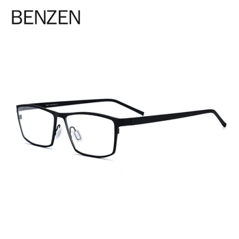 BENZEN Pure Titanium Glasses Frame Men предписани очила за мъже квадратни очила късогледство оптични рамки за Очила
