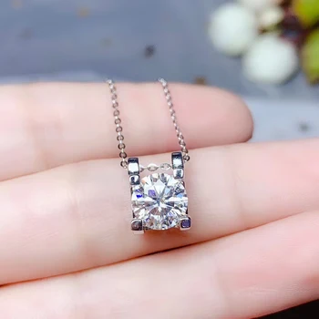 CoLife Jewelry Classic Moissanite Pendant for Daily Носете ct 0.5 to 3 Ct Real Chinese Moissanite Necklace Pendant Gift for Girl