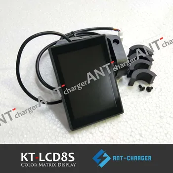 E-bike 24V/36V/48V KT LCD8S цветен матричен дисплей интелигентен измервателен дистанционно управление с 5-пинов приставка адаптер за KT Cont