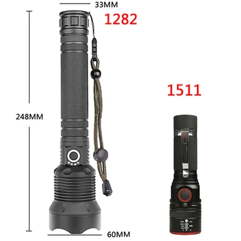 FX-DZ901282 най-високо мощен тактически led фенерче фенерчето 100000LM CREE XLamp XHP70.2 light 26650 18650 акумулаторен фенер