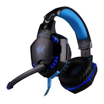 KOTION EACH Stereo Gaming Headset for Xbox One PC, PS4, Surround Sound Over-Ear слушалки с шумоподавляющим микрофон led светлини