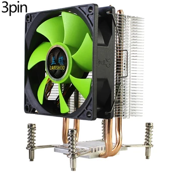 LANSHUO CPU Cooler 2 Heat Pipes Ultra-Quiet fan Cooler радиатор на процесора за LGA 2011 X79 X99 X299 (3pin Single Fan)