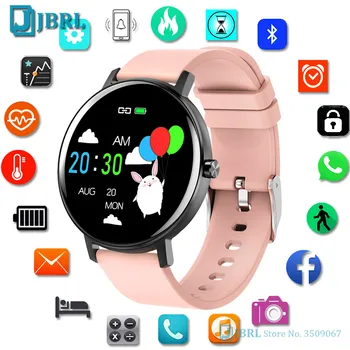 Lesfit Full Touch Smart Watch жените и мъжете Smartwatch Спорт интелигентни ръчни часовници за Android и IOS фитнес тракер, Bluetooth Smart-watch