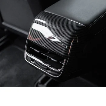 Lsrtw2017 за Тесла Модел 3 автомобила задни рамка вентилационна (противовакуумна) канална подлакътник изход стикер въглеродни влакна, аксесоари, авто 2018 2019 2020 2021 стайлинг