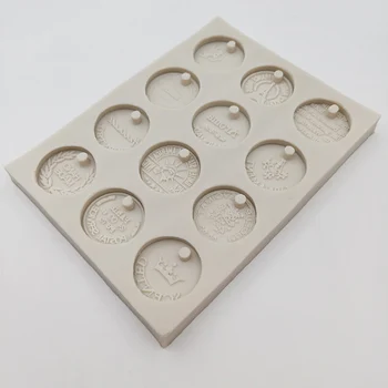 Minsunbak знак висулка шоколад силиконови форми на САМ колата медальон бижута като инструмент за ароматерапия виси парче