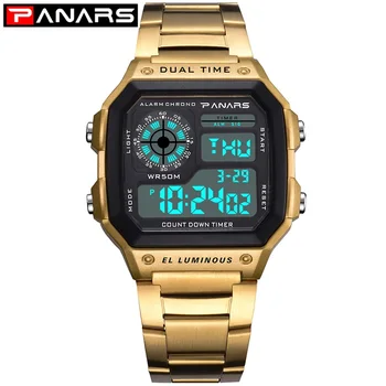 PANARS 2019 нов пристигане лек спортен часовник мултифункционален Мъжки водоустойчив часовник фитнес цифров часовник будилник таймер часовник