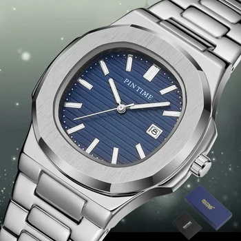 PINTIME 2020 мъжки часовници най-добрата марка на луксозни златни стоманени бизнес часовник водоустойчив Мъжки спортен часовник Relogio Masculino Reloj Hombre