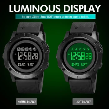 SKMEI Digital Watch Men Sports Countdown Alarm електронен часовник ПУ Band Waterpoof Хроно ръчен часовник гривна Relogio Masculino