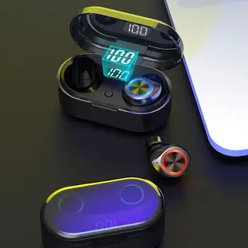 TW80 Bluetooth 5.0 слушалки сензорно управление цифров дисплей Sweatproof слушалки за спортни, музикални игри за iPhone 11 X MAX