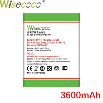 WISECOCO батерия 3600mah батерия за мобилен телефон Prestigio Wize Q3 DUO PSP3471 най-новата производствена батерия+номер за проследяване