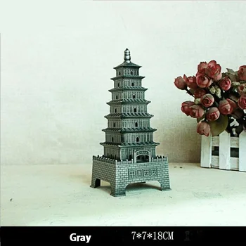 Xi ' an туризъм спомен сплав ретро голямата дива гъска Пагода модел за домашния офис декор занаяти настолни фигурки миниатюри