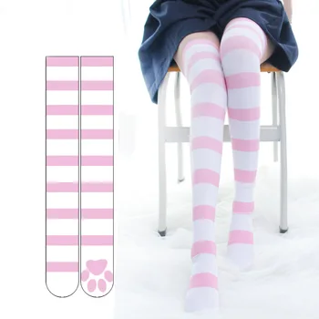 Дамски чорапи бедра-върхове мода Harajuku млади момичета бельо, чорапи японската Лолита Kawai сладки МЕДИИ секси тесни чорапи