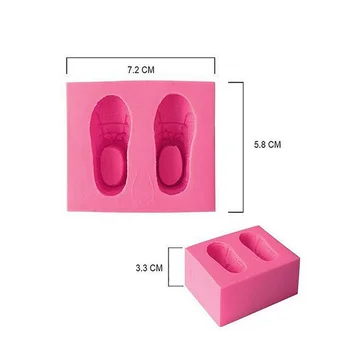 Детски обувки сапун силиконови форми на шоколад, сладкарски изделия формата на кубче лед желе пудинг форма на торта декорации DIY печене инструменти