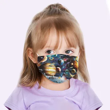 Еднократна детски маска за прах мъгла сигурността на децата Маска децата момче момиче карикатура печат на лицето устата маски за лице за възрастен маска