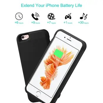 Зарядно калъф за iPhone 6 6s Battery Case Power Bank, зарядни устройства, калъфи, зарядно устройство Ultra Slim External Back Pack