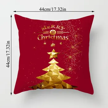 Коледа калъфка 45 * 45 калъфка възглавнички за възглавница памук бельо, калъфки за възглавници Home Decor 2021 Нова година
