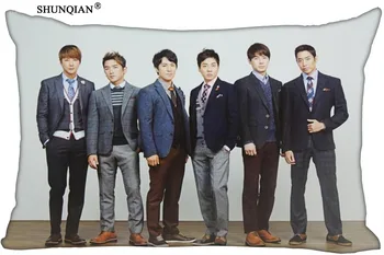 Корейски поп Shinhwa правоъгълна калъфка с цип сватба потребителски калъфки 40X60cm,50X75cm(две страни)калъфка за възглавница