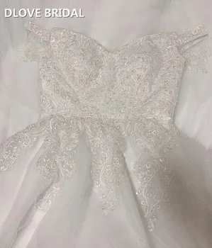 Луксозна бална рокля сватбена рокля без презрамки скъпа високо качество на сватбена рокля Vestido de Noiva с нежни штапиками