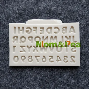 Мама и грах MPB0021 букви и цифри под формата на силиконовата форма на украса на тортата фондан торта 3D мухъл храна