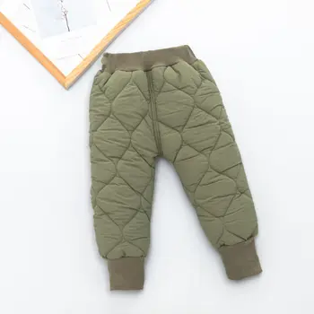 Нови момчета и момичета дебели памучни панталони корейски детски детски панталони 0-7 години на Детски дрехи твърди топли зимни детски панталони
