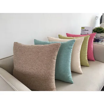 Плътен цвят калъфка за възглавница памук бельо мека калъфка за домашно дивана легла колата Декоративна калъфка 30x50cm 45x45cm 55x55cm