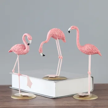 Розово фламинго Desktop прекрасна фигура за декорация на дома подарък за момичета фламинго мини извайване на статуята на всекидневна, декориране