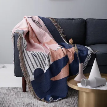 Скандинавски хвърли едно одеяло на дивана Cobertor делото виси на гоблен за дивана легла билети за пътуване разтегателен възглавница на облегалката на хавлиена кърпа