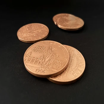 Статуята на Свободата древна монета (размер на долара Морган) монета магически трикове Трик магически аксесоари илюзията за скачане Морган