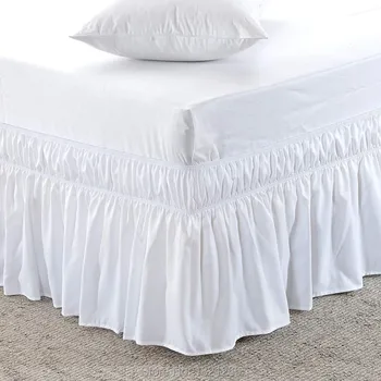 Търговия на едро легло пола еластичен плътен цвят легло поли покривки за легло, без повърхността легла кралицата / кралят на прах разчорлям покривки безплатна доставка