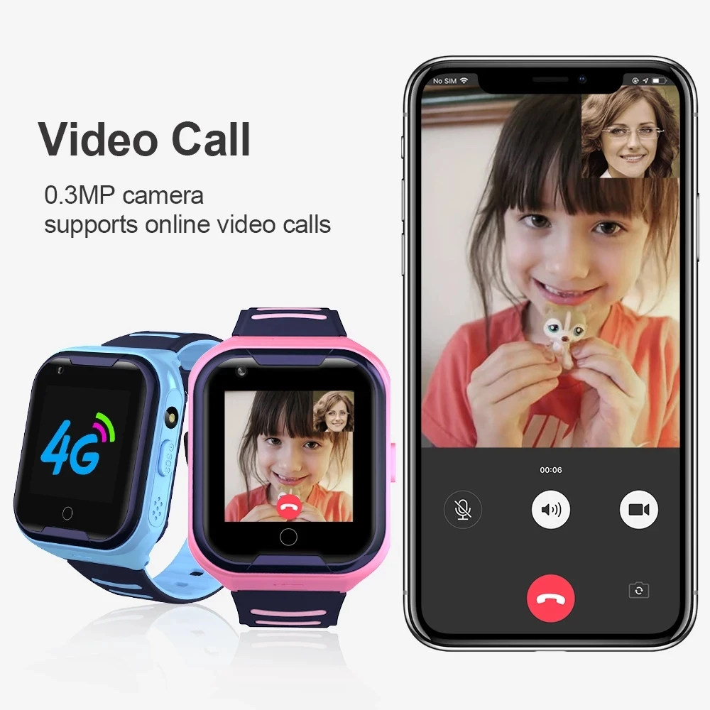 Greentiger 4G Network A36E Wifi GPS SOS Smart Watch Kids Video call водоустойчив IP67 будилник, камера детски часовници VS Q50 Q90