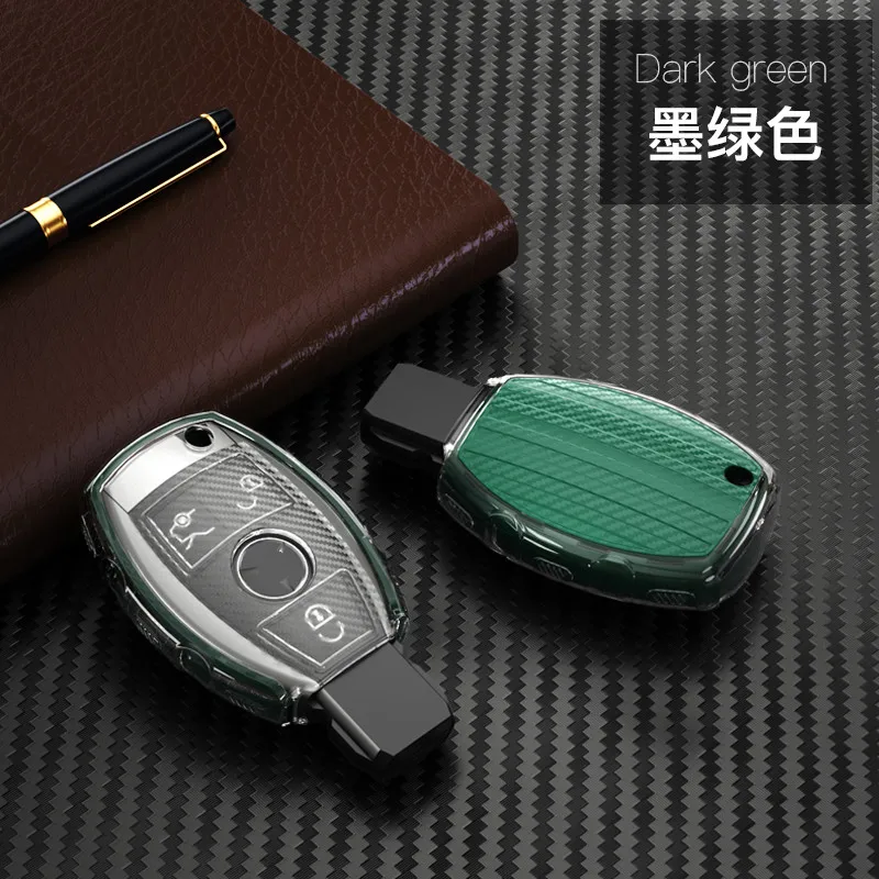 Нов TPU Car Key Bag Case Cover Key Holder Chain за Mercedes Benz AMG W203 W210 W211 W124 W202 W204 W205 W212 W176