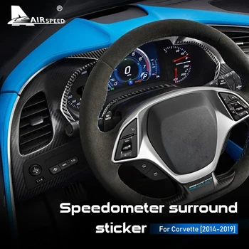 AIRSPEED Carbon Fiber, за Chevrolet Corvette 2016 2017 2018 2019 аксесоари авто за измерване на скоростта на съраунд покритие етикети