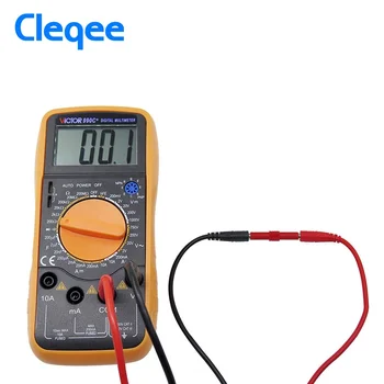Cleqee P1041B Dual 4mm Banana Plug Test Lead Kit 1M кабел за мултицет с клипс алигатор 6 мм U-образна мъжки аксесоари