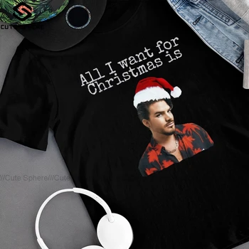 Адам Ламбърт Майк Адам Ламбърт Коледа Тениска Забавна Тениска С Къс Ръкав Печатни Ежедневни Мъжки T-Shirt