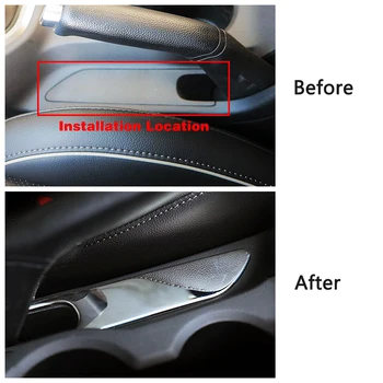 За Hyundai Creta IX25 2016-2018 паркинг ръчната спирачка покриване на ръка тапицерия рамка от неръждаема стомана интериор леярство стикер