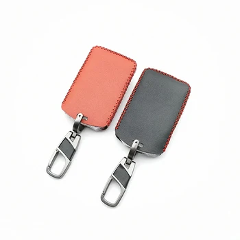 Калъф За Ключове На Автомобила От Естествена Кожа Smart Key Case За Logan Renault Clio Megane 2 3 Koleos Scenic Card Key Bag 4 Button Shell Key